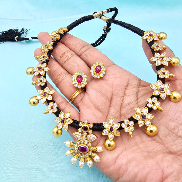 CZ Thread Necklace Set