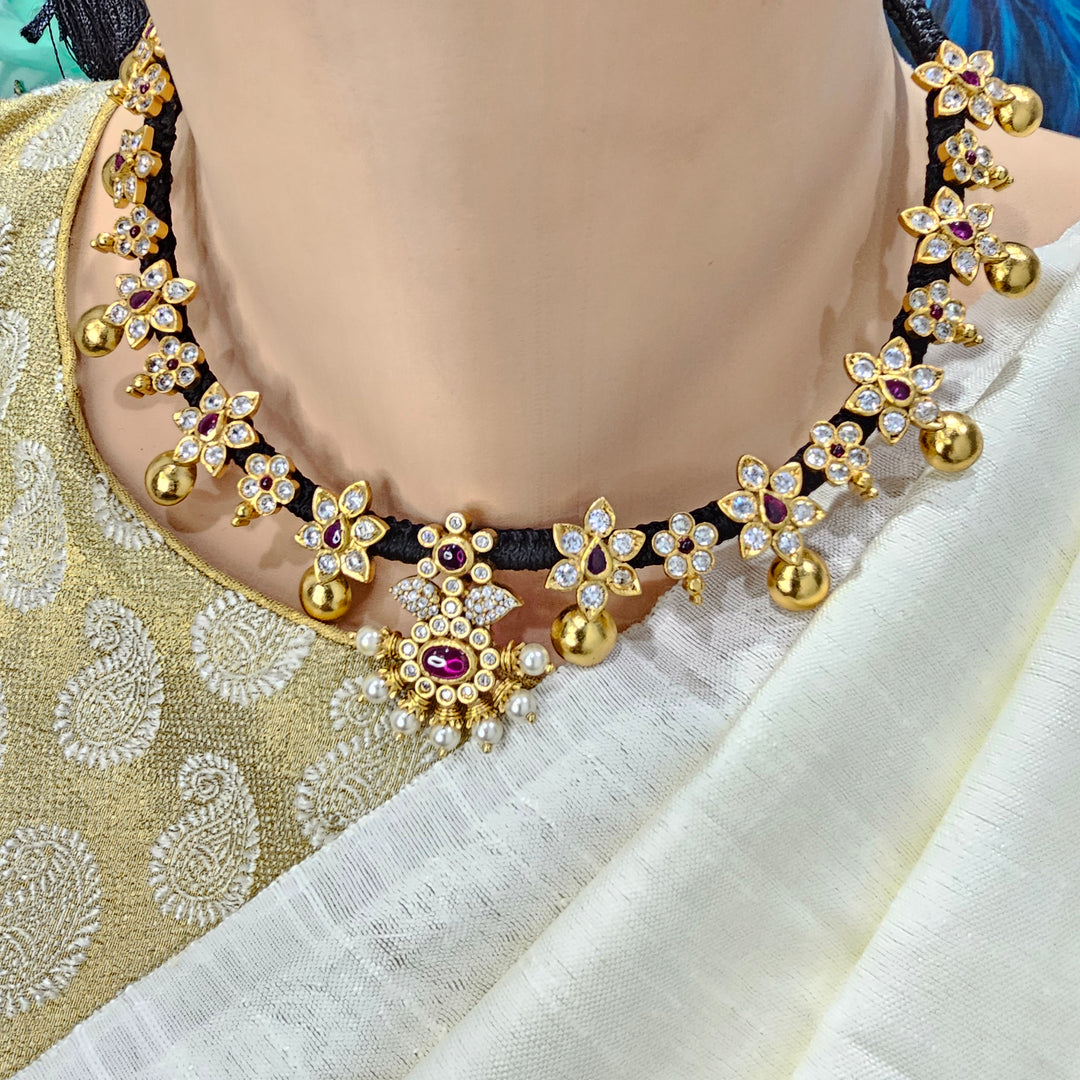 CZ Thread Necklace Set