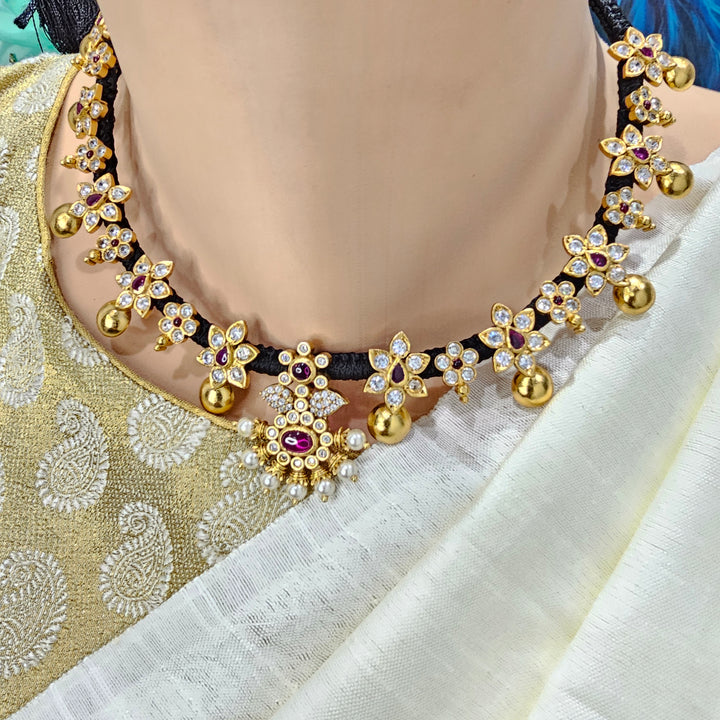 CZ Thread Necklace Set