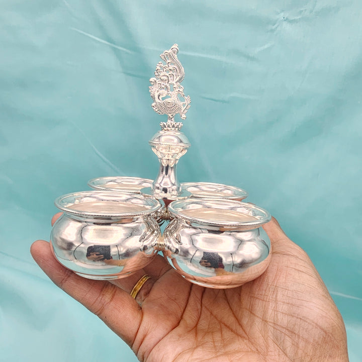 4 Cup Plain Kumkum holder
