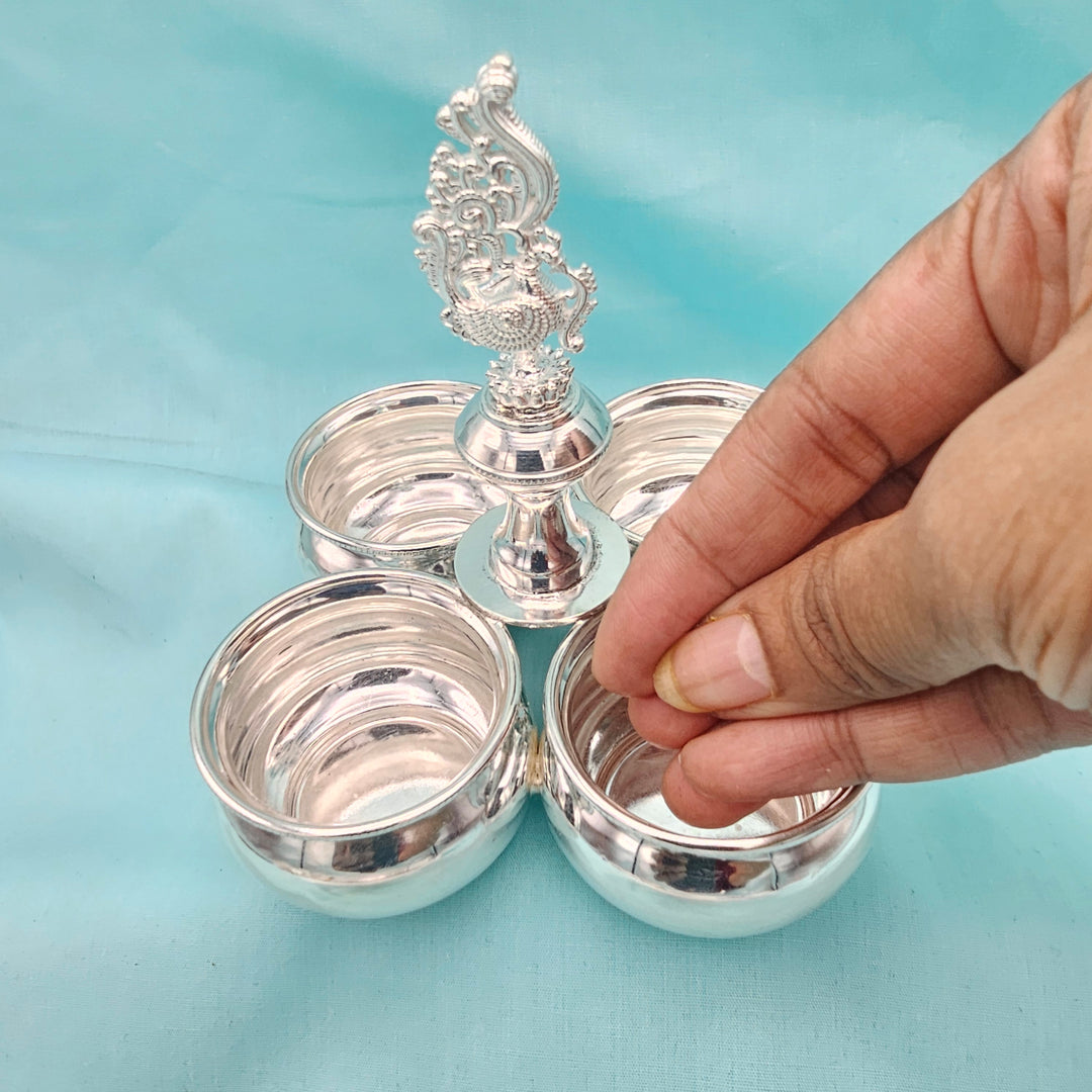 4 Cup Plain Kumkum holder