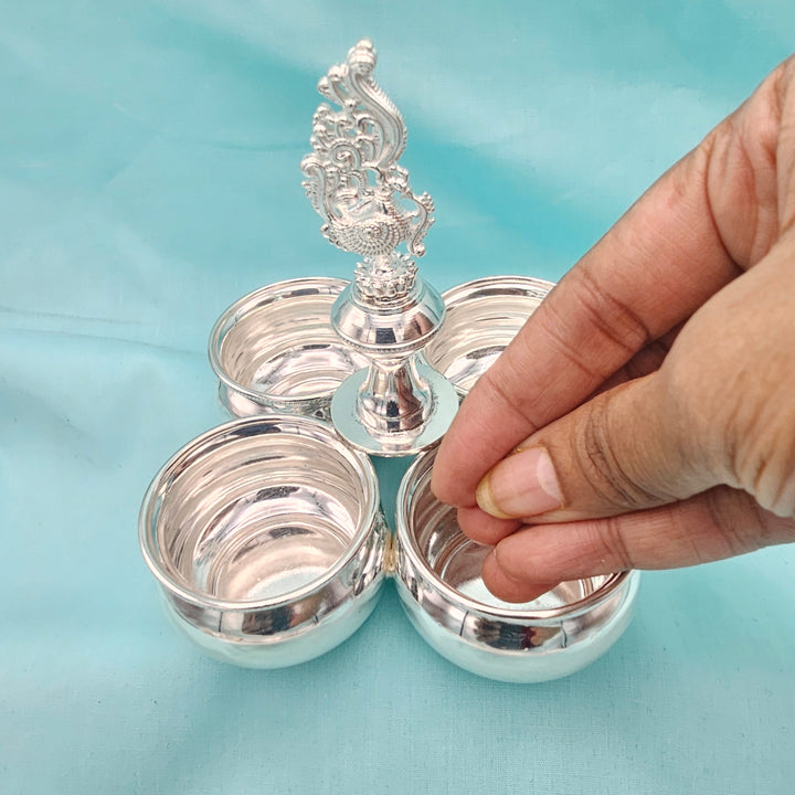 4 Cup Plain Kumkum holder