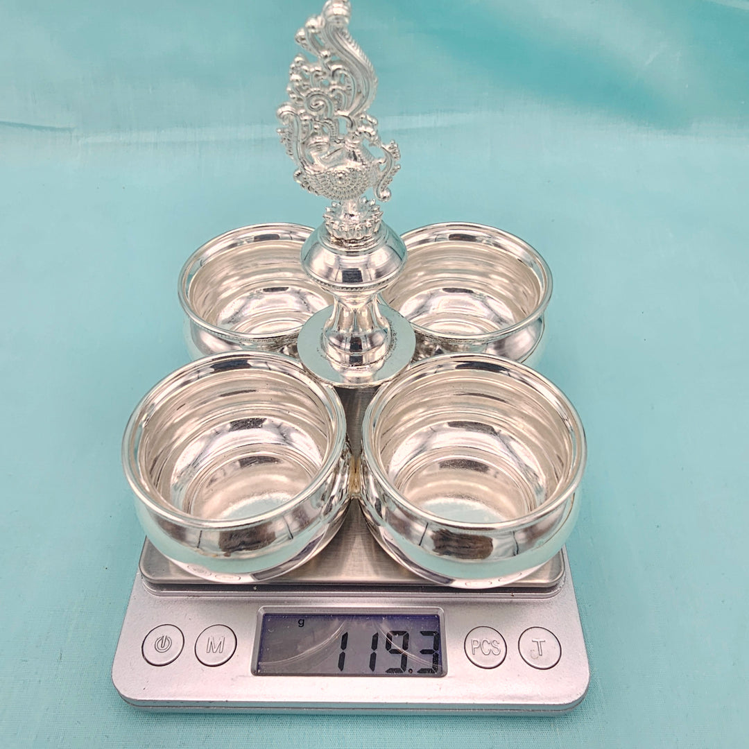 4 Cup Plain Kumkum holder