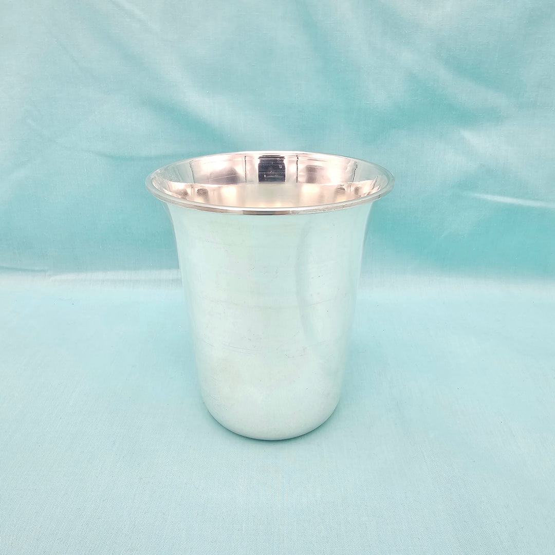 4" Pure Silver plain glass