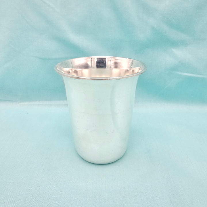 4" Pure Silver plain glass