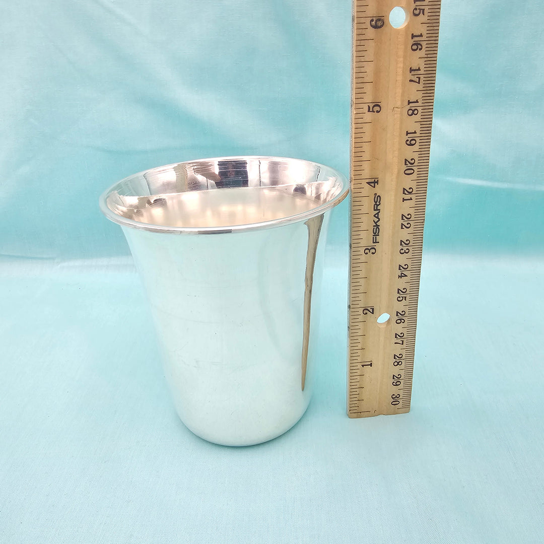 4" Pure Silver plain glass