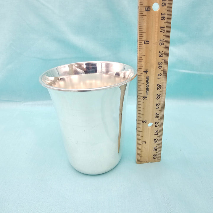 4" Pure Silver plain glass