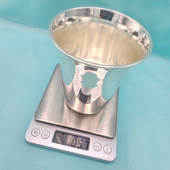 4" Pure Silver plain glass