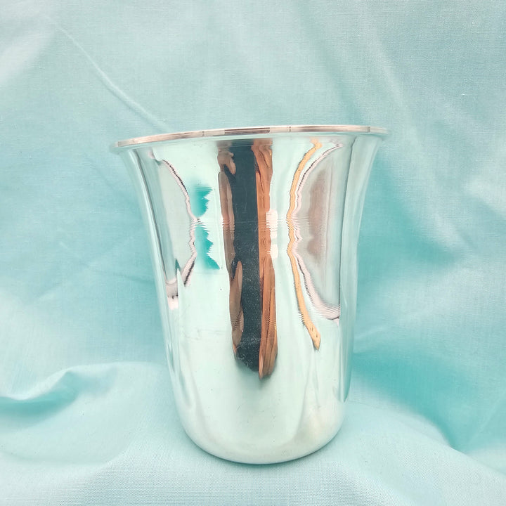 4" Pure Silver plain glass