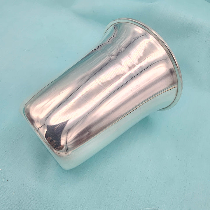 4" Pure Silver plain glass