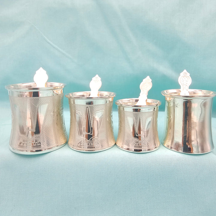 Silver Panchapatra + Spoon