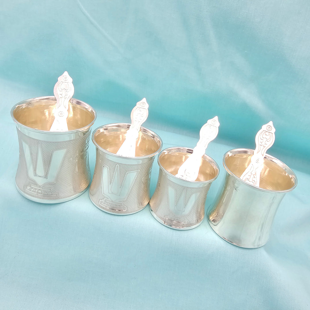 Silver Panchapatra + Spoon