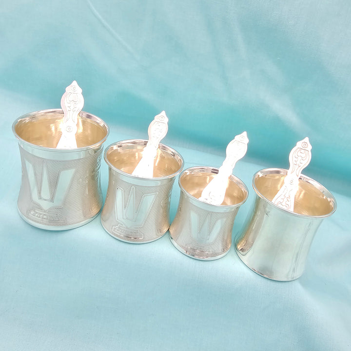 Silver Panchapatra + Spoon