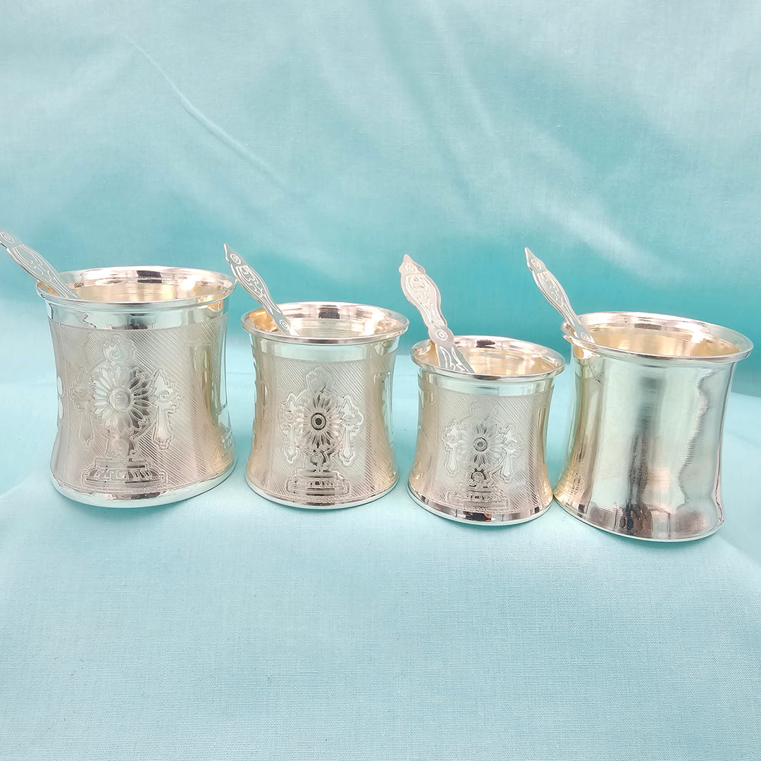 Silver Panchapatra + Spoon
