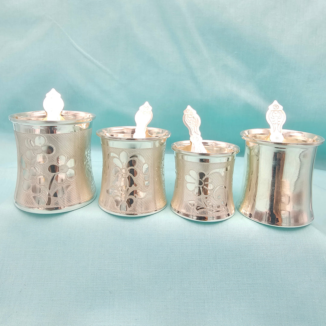 Silver Panchapatra + Spoon