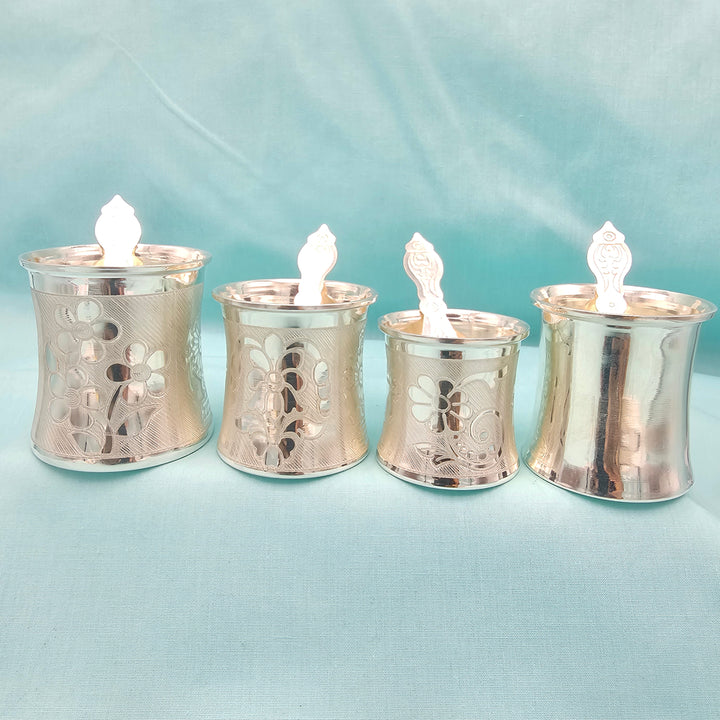 Silver Panchapatra + Spoon