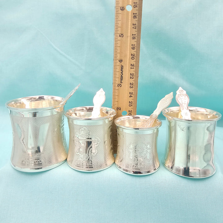 Silver Panchapatra + Spoon