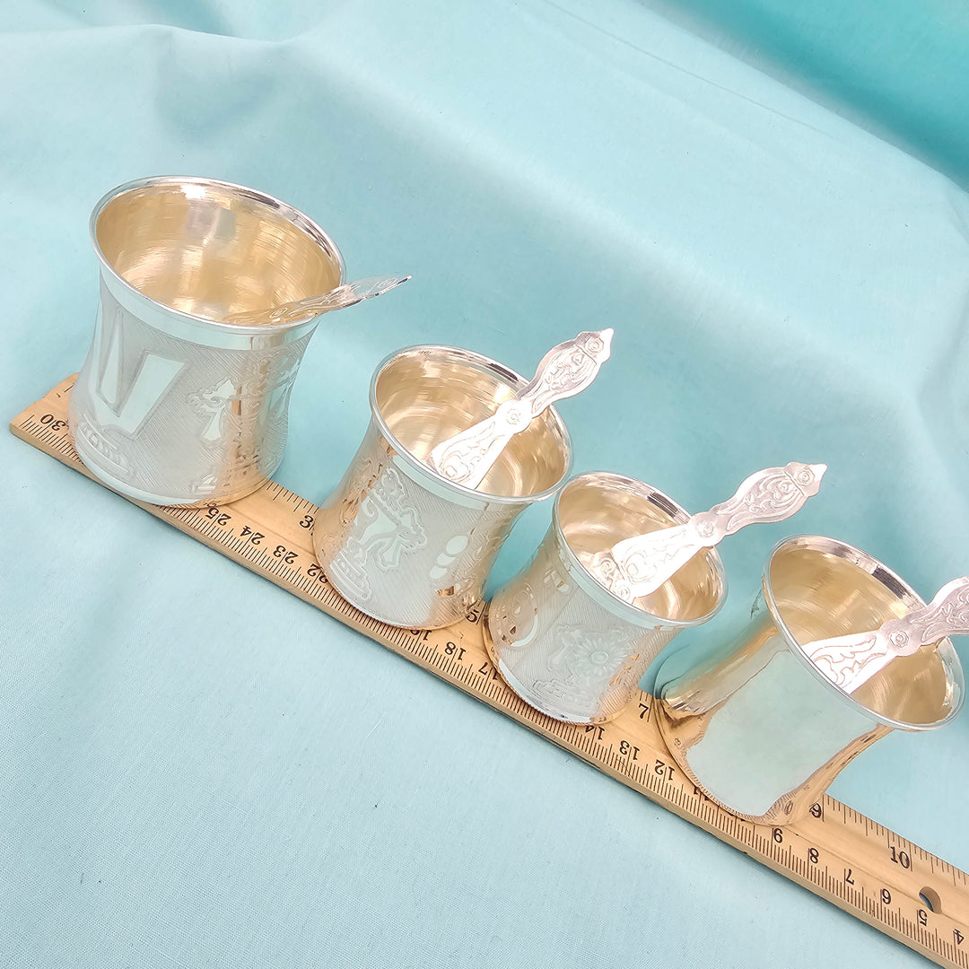 Silver Panchapatra + Spoon