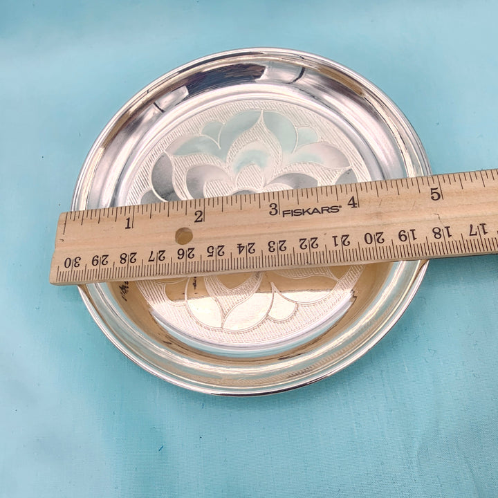 5" Silver Pooja Plate