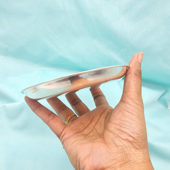 5" Silver Pooja Plate