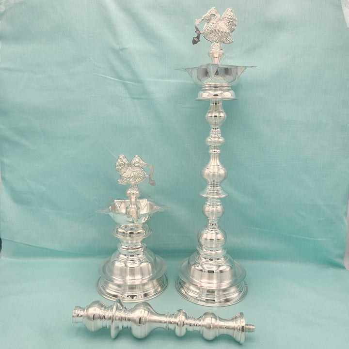 Silver 15" Deepam set