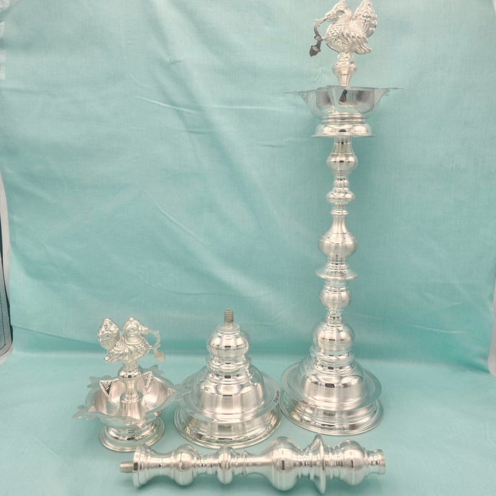 Silver 15" Deepam set
