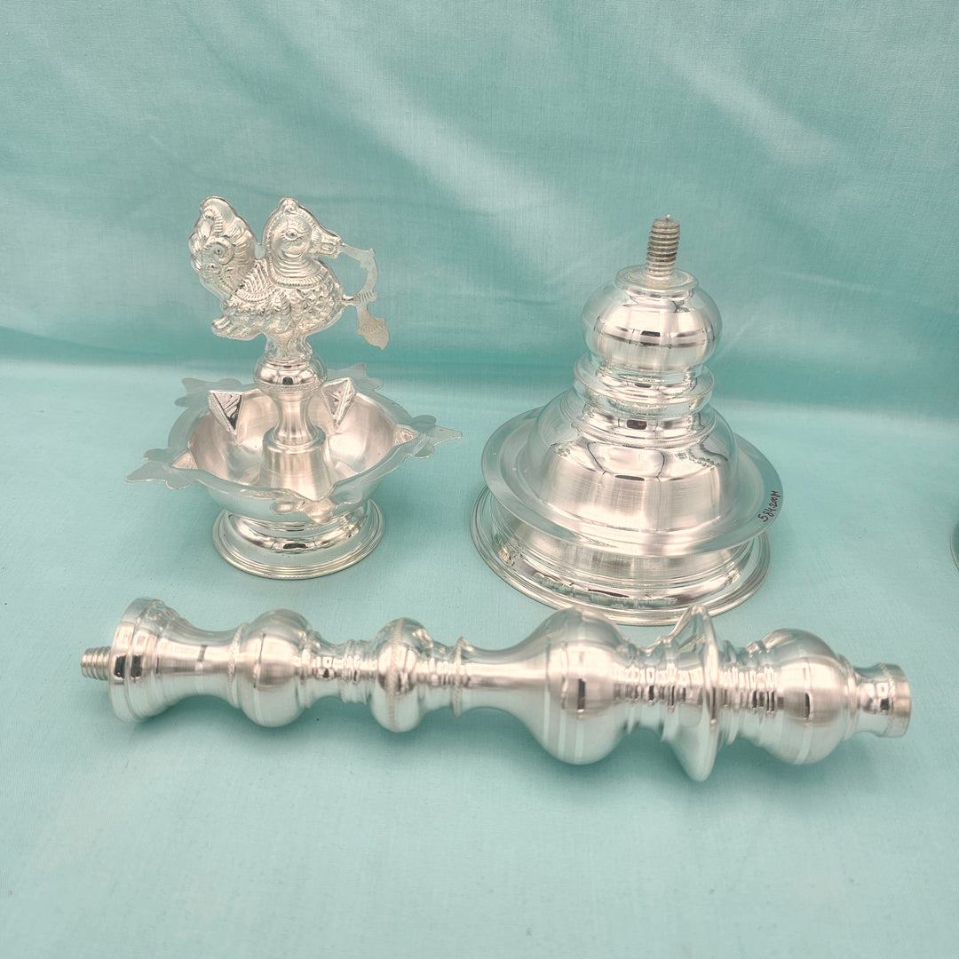 Silver 15" Deepam set