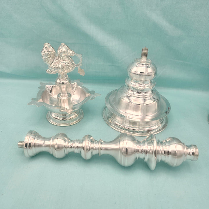 Silver 15" Deepam set