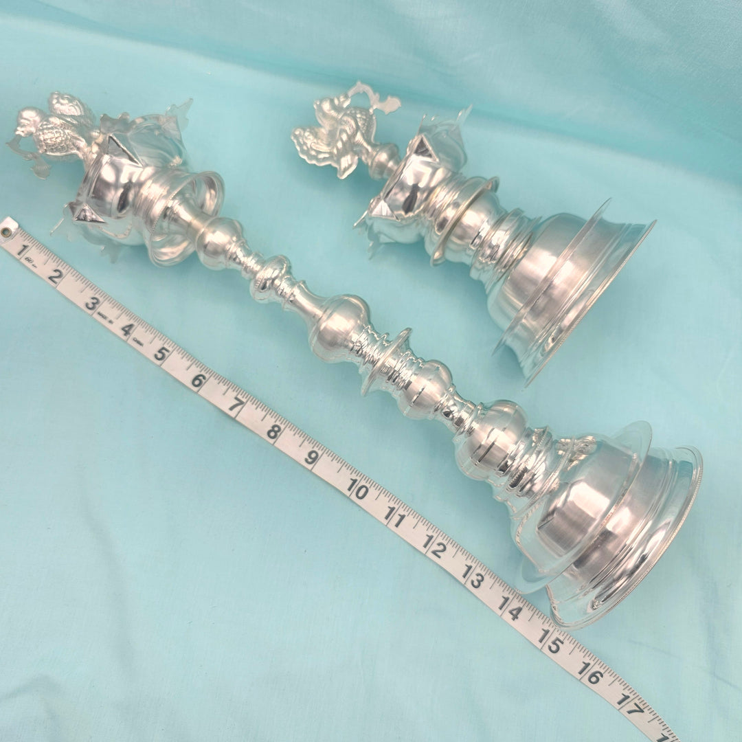 Silver 15" Deepam set