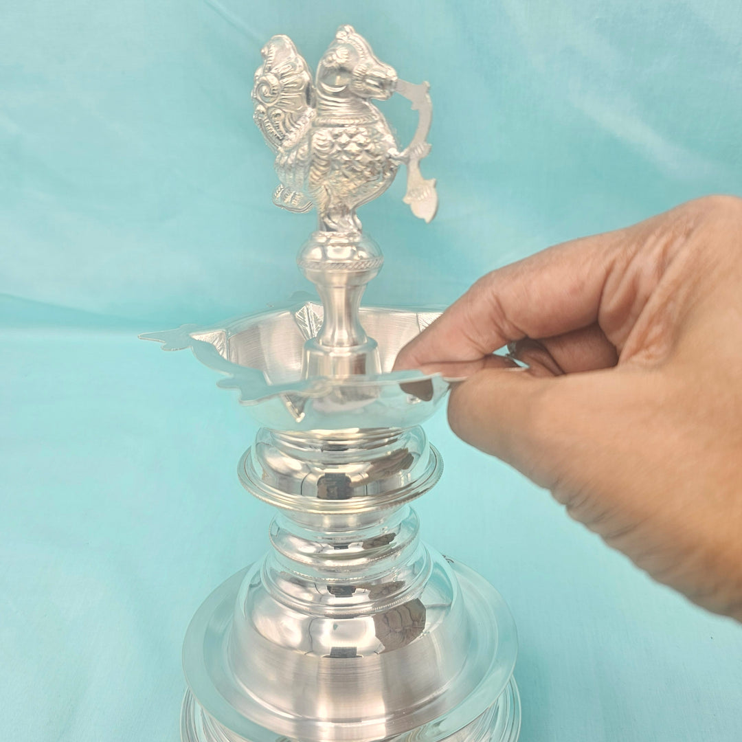 Silver 15" Deepam set