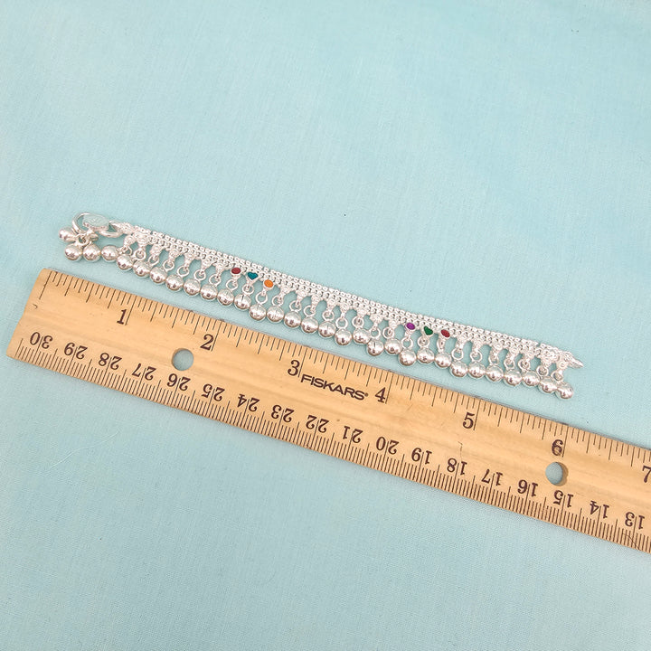 6.5" Silver baby Anklets