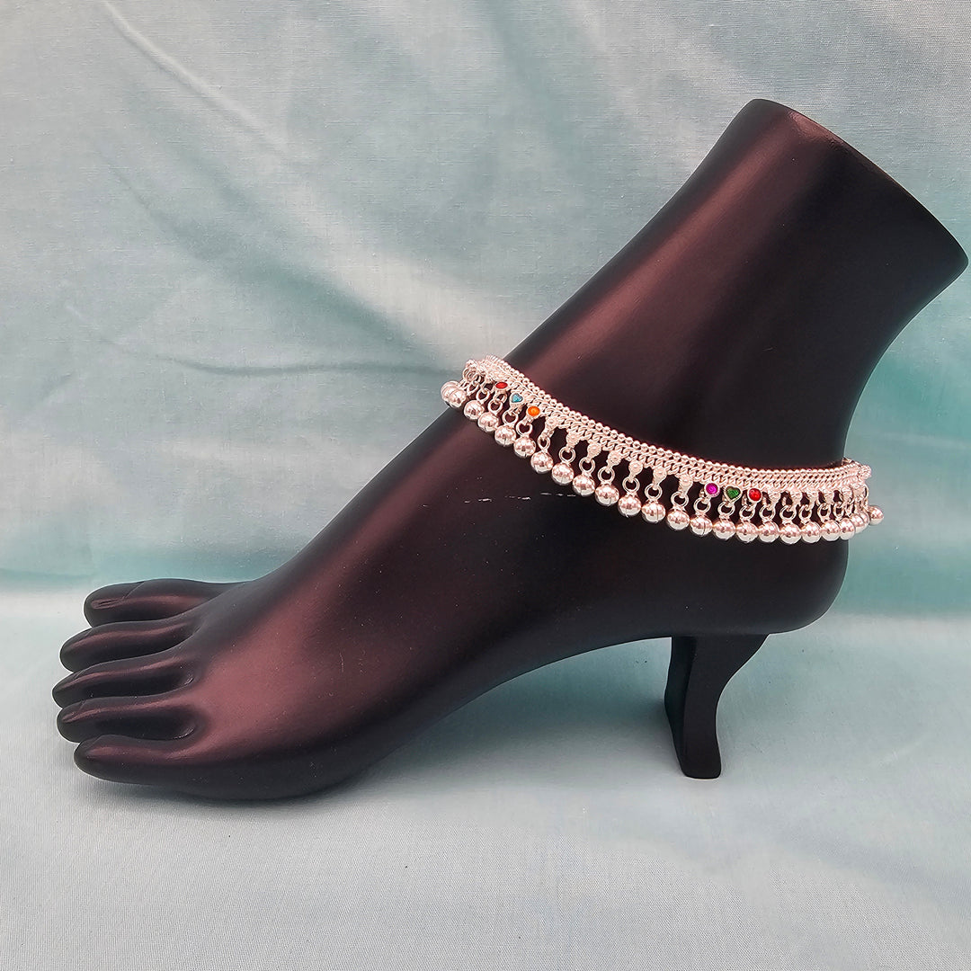 6.5" Silver baby Anklets