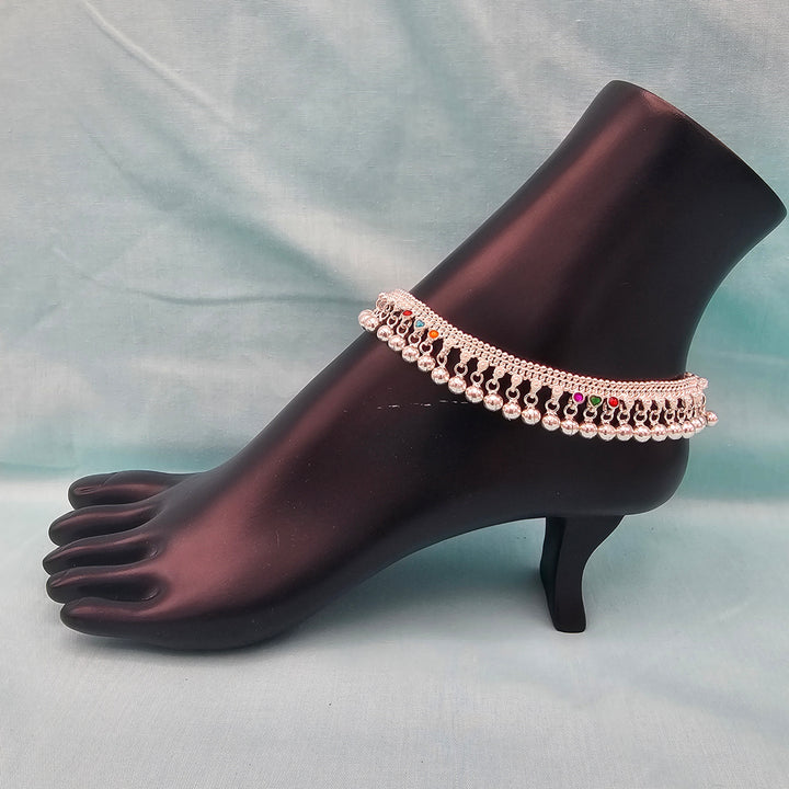 6.5" Silver baby Anklets
