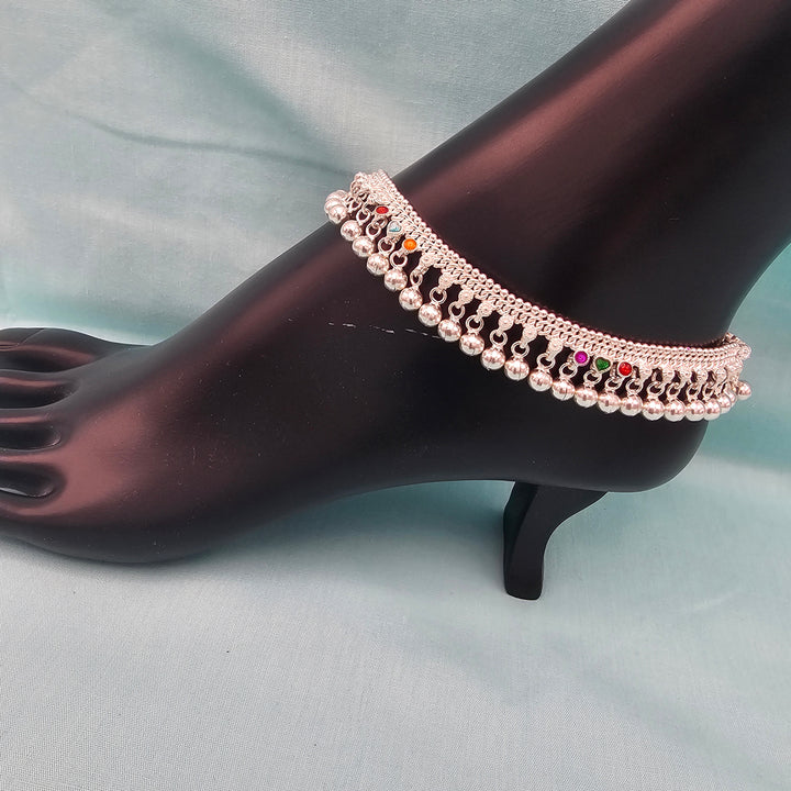6.5" Silver baby Anklets
