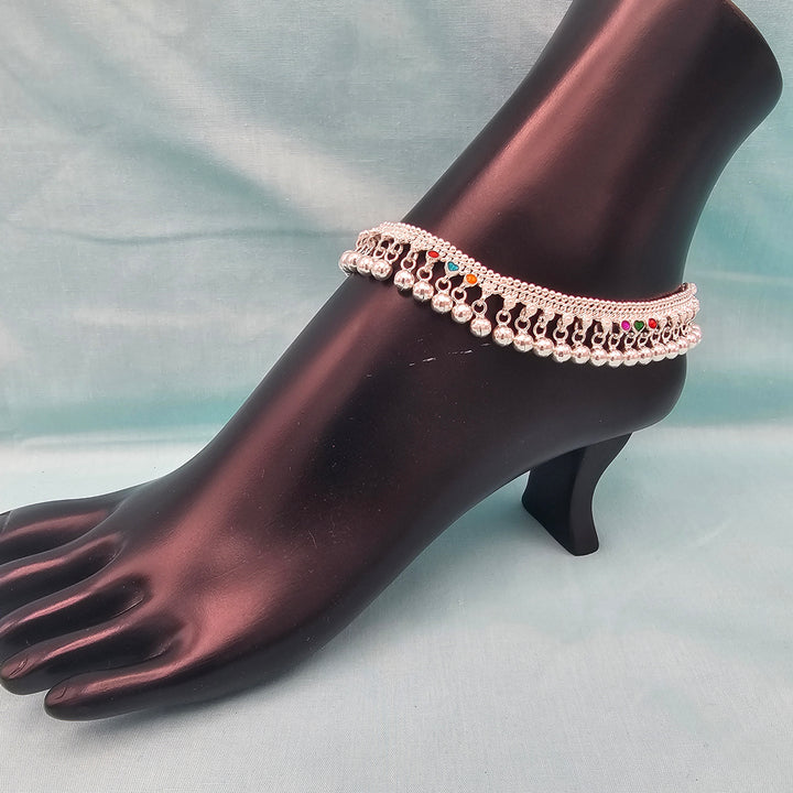 6.5" Silver baby Anklets