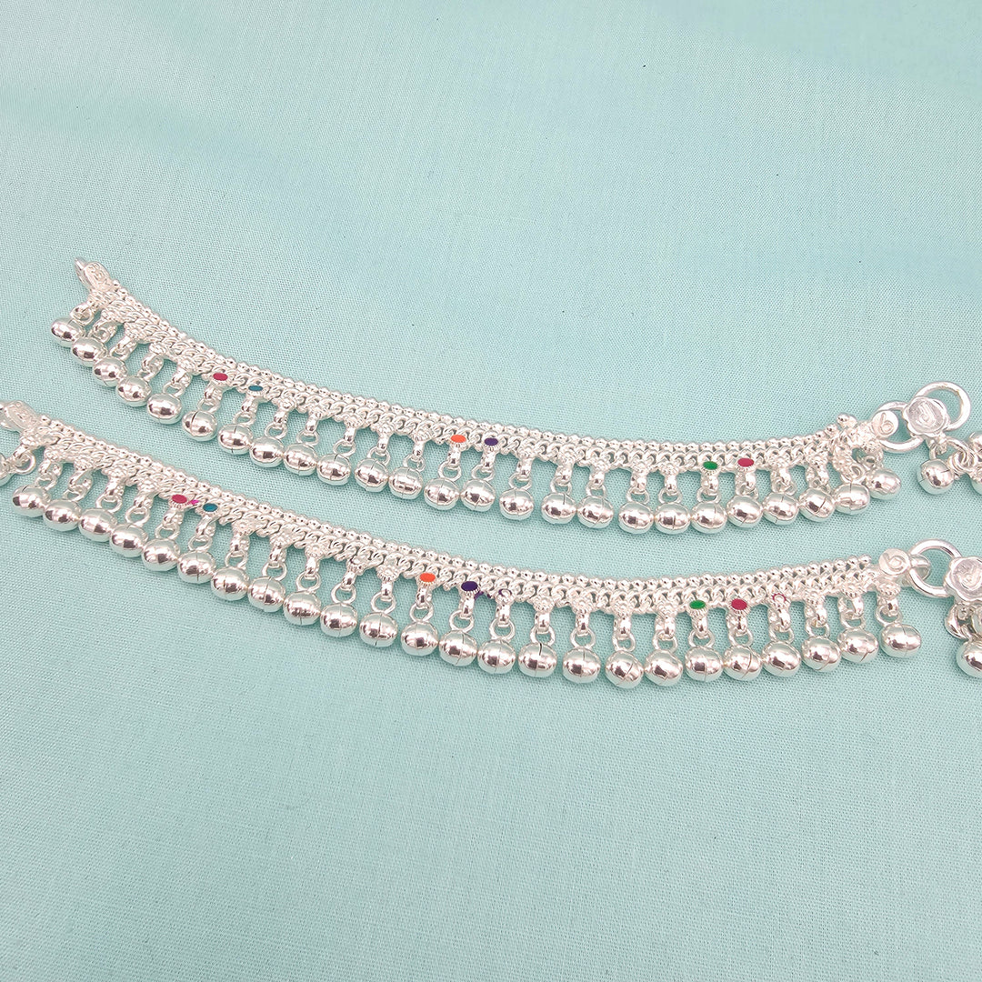 6" Kids Silver Anklets