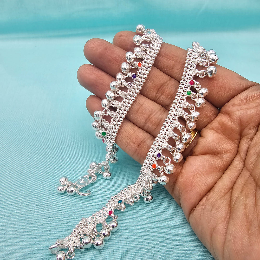6" Kids Silver Anklets