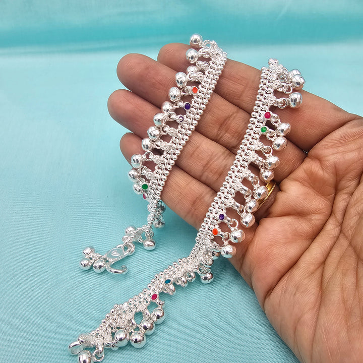 6" Kids Silver Anklets