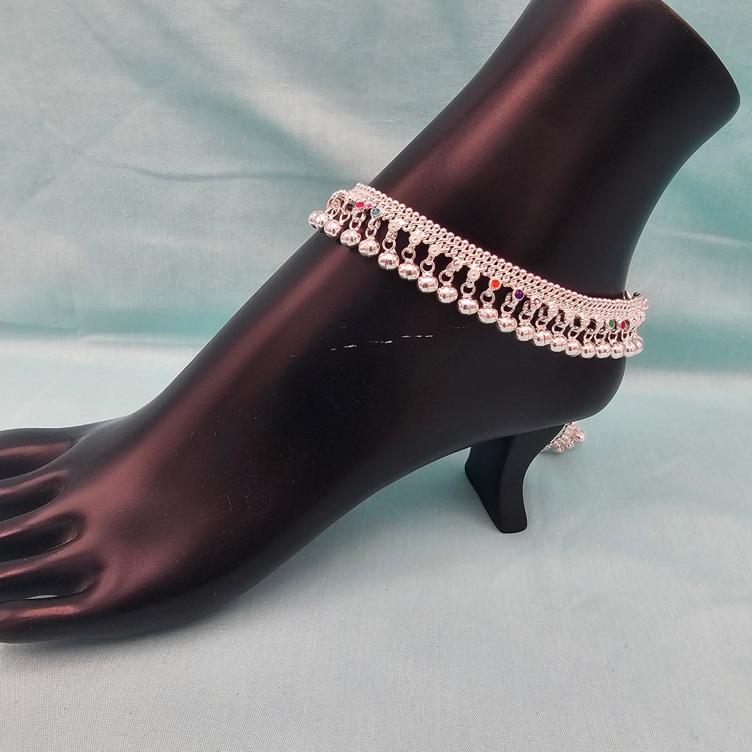 6" Kids Silver Anklets