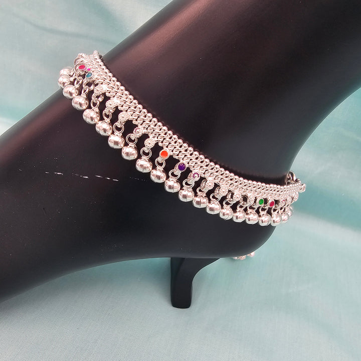 6" Kids Silver Anklets