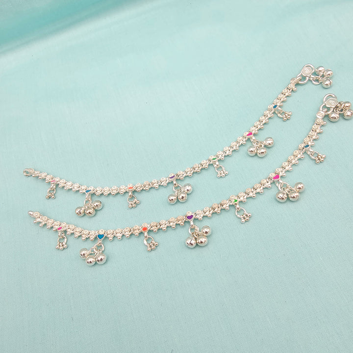 8" Teens Silver Anklets