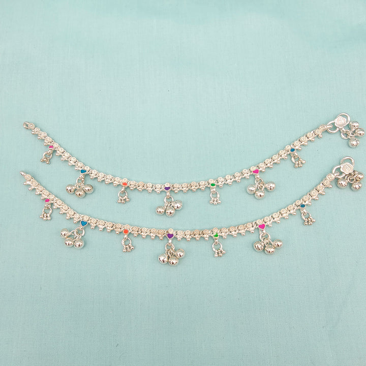 8" Teens Silver Anklets