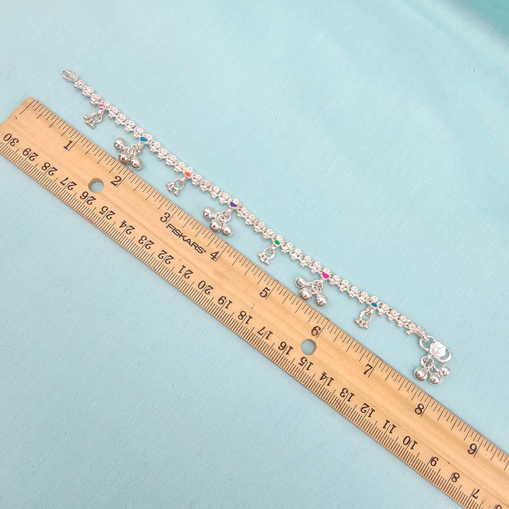 8" Teens Silver Anklets
