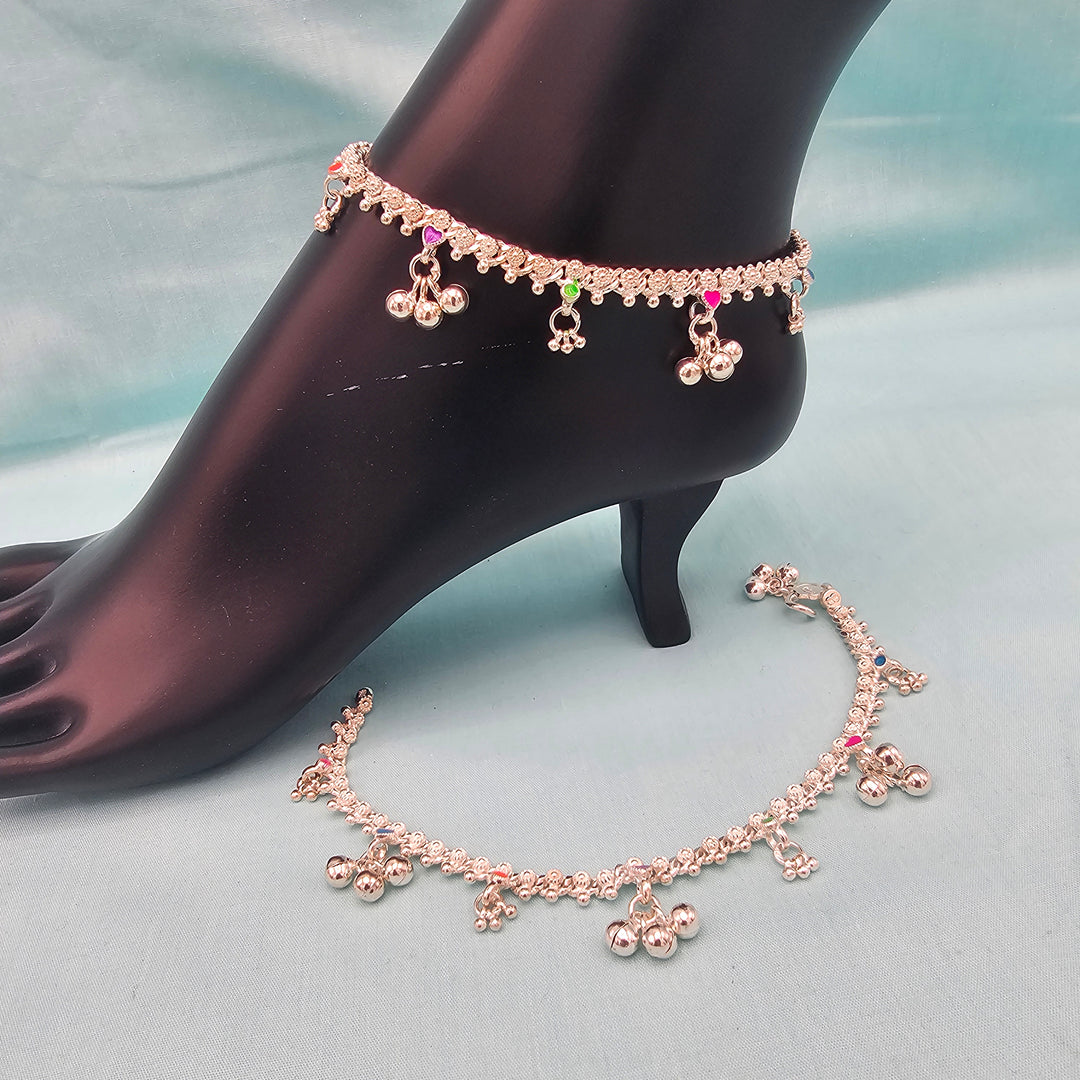 8" Teens Silver Anklets