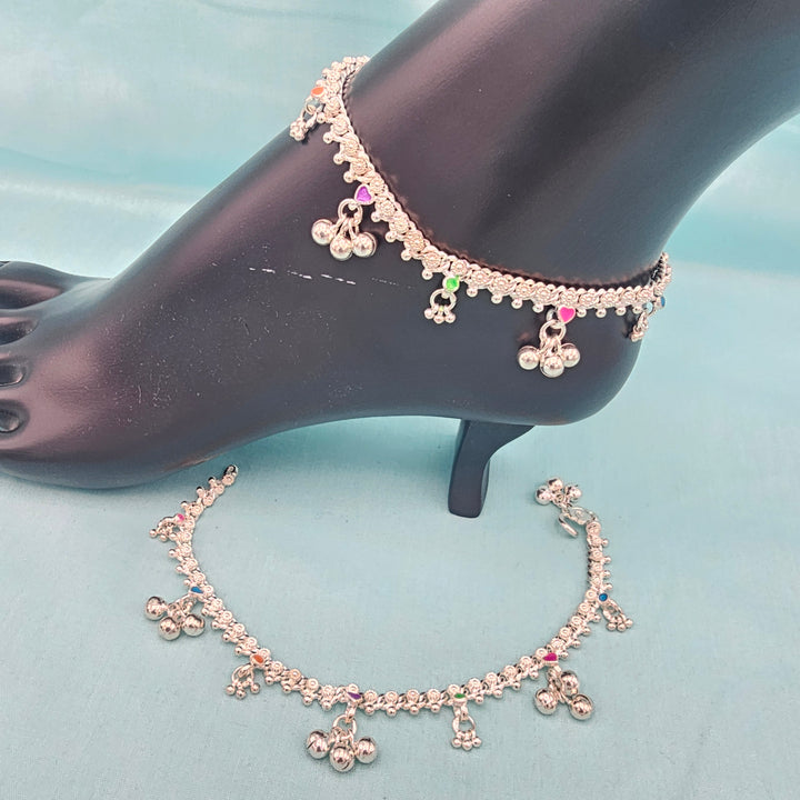 8" Teens Silver Anklets