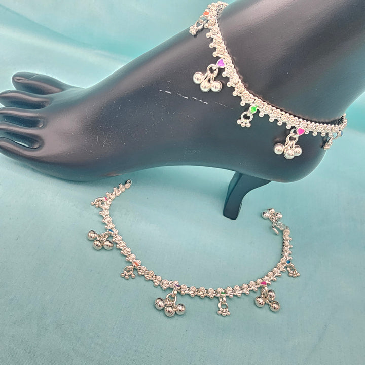 8" Teens Silver Anklets