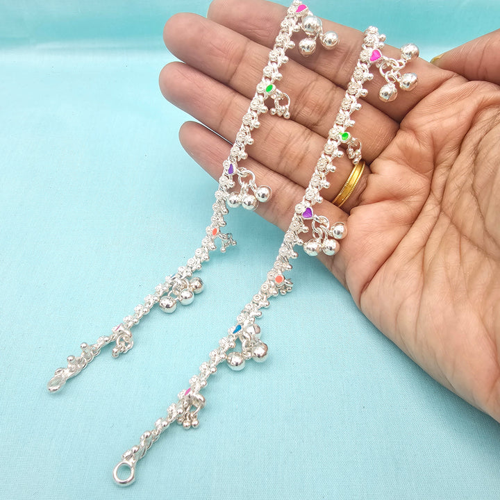 8" Teens Silver Anklets