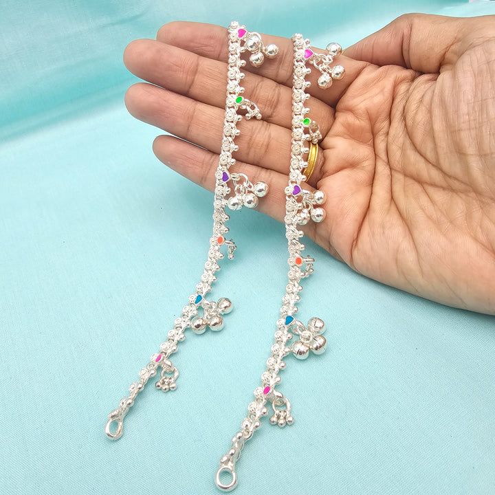 8" Teens Silver Anklets