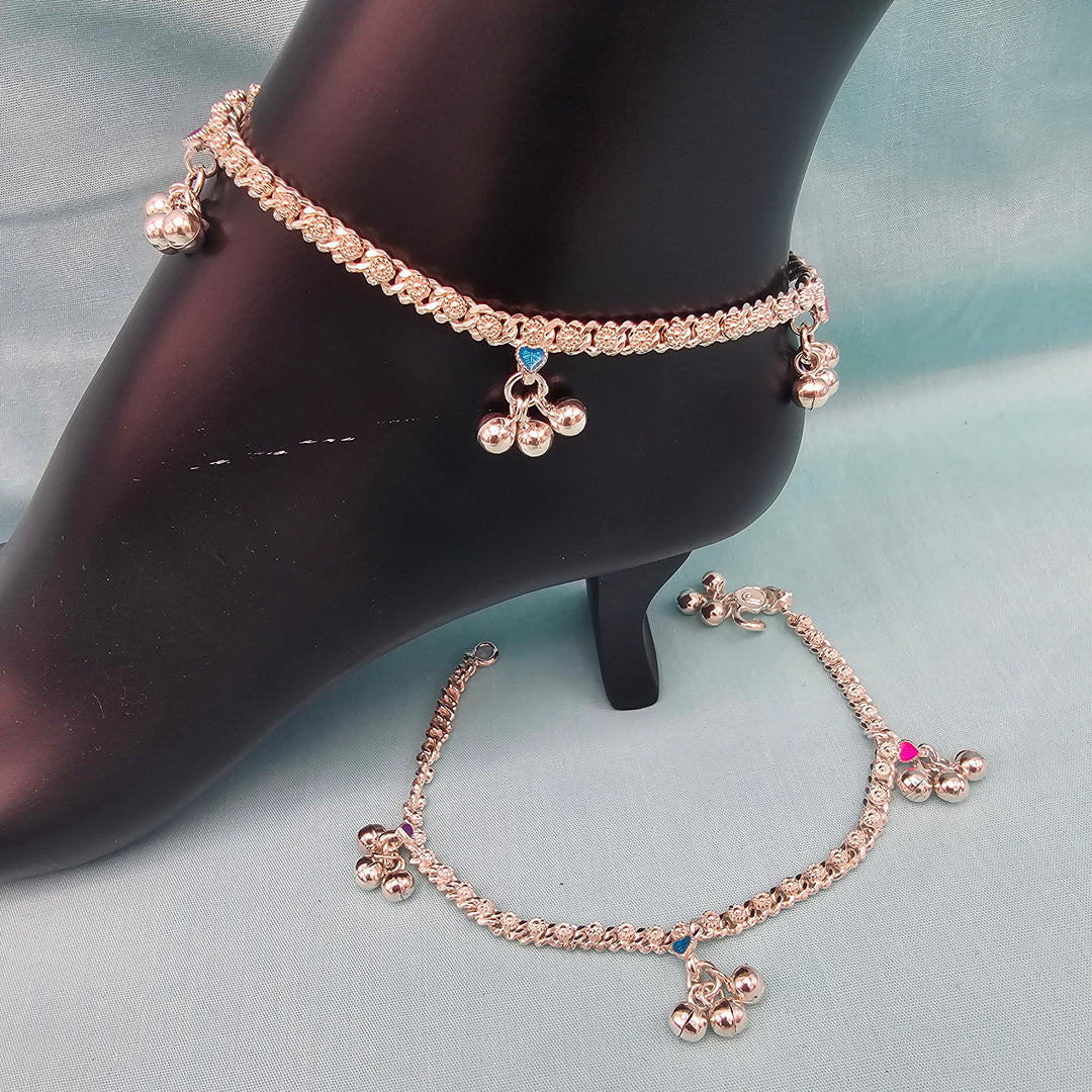 7.5" Kids Silver anklets