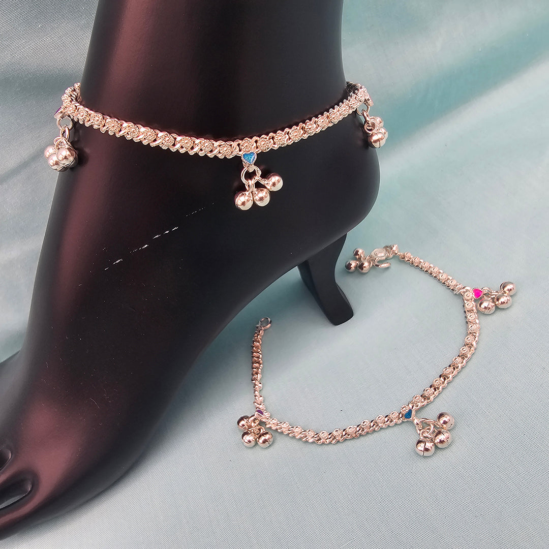 7.5" Kids Silver anklets
